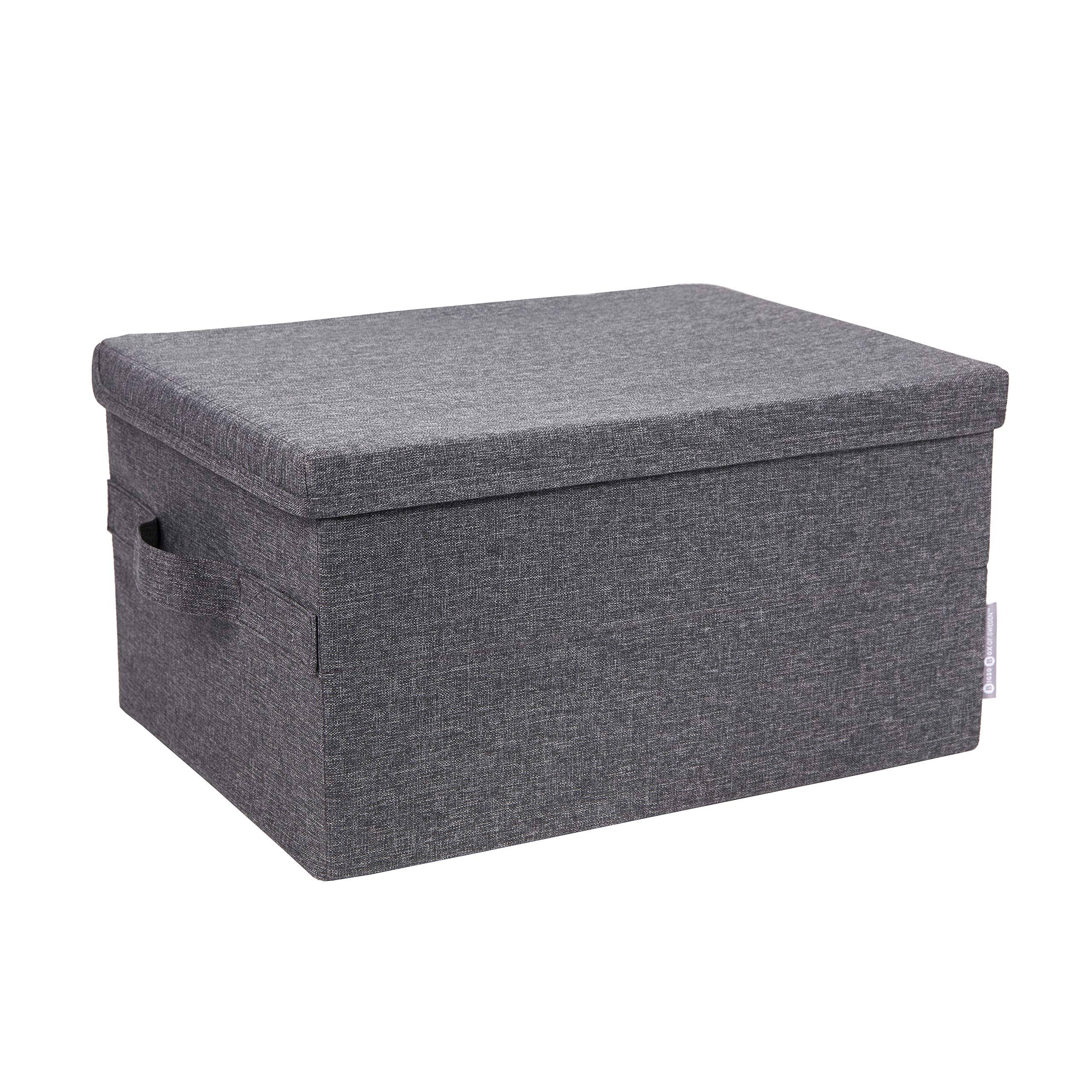 🔥Bigso Soft Storage Box with Lid, Medium, Grey CT03s