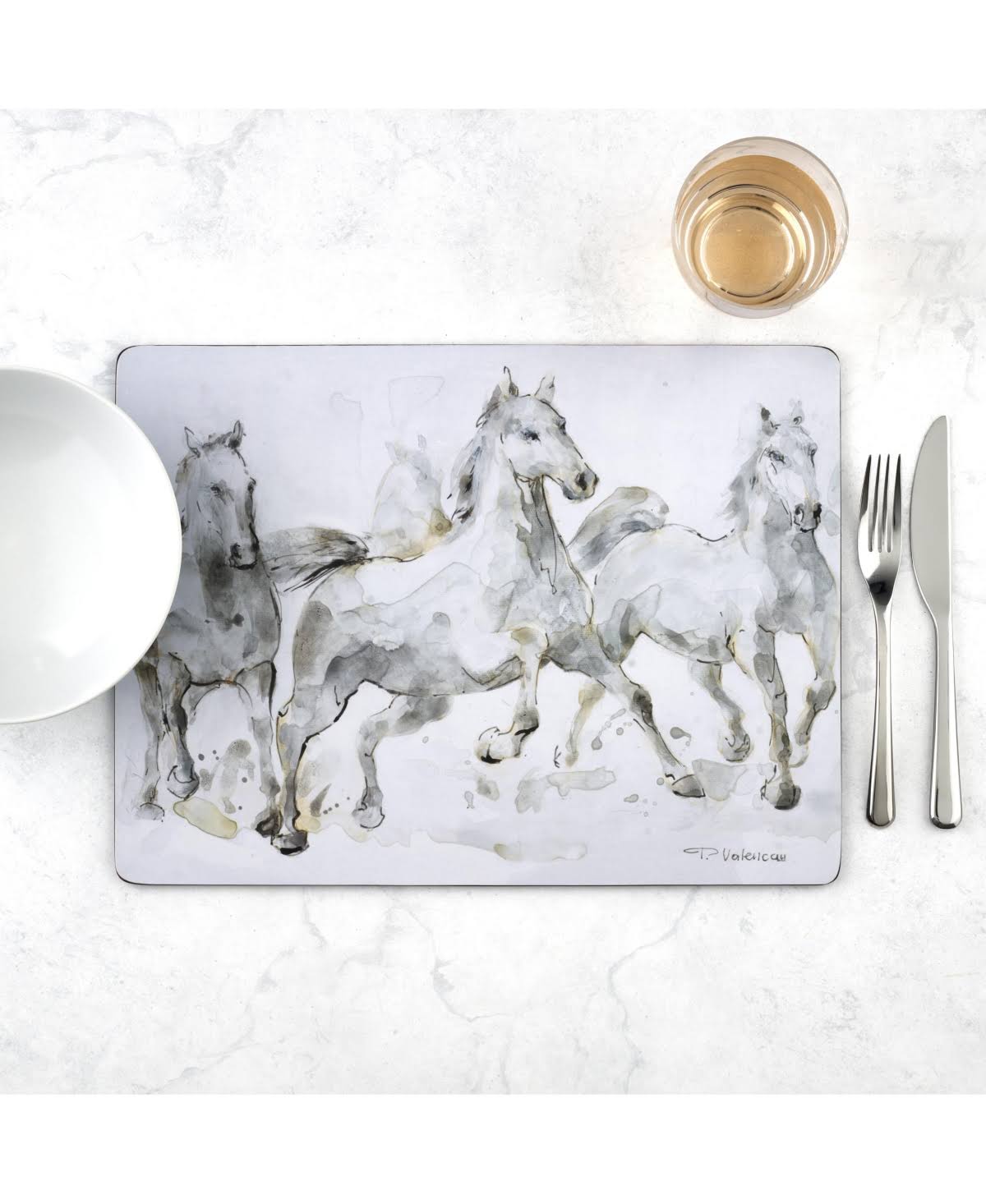 🔥Pimpernel Set of 4 Spirited Horses Placemats CT03s