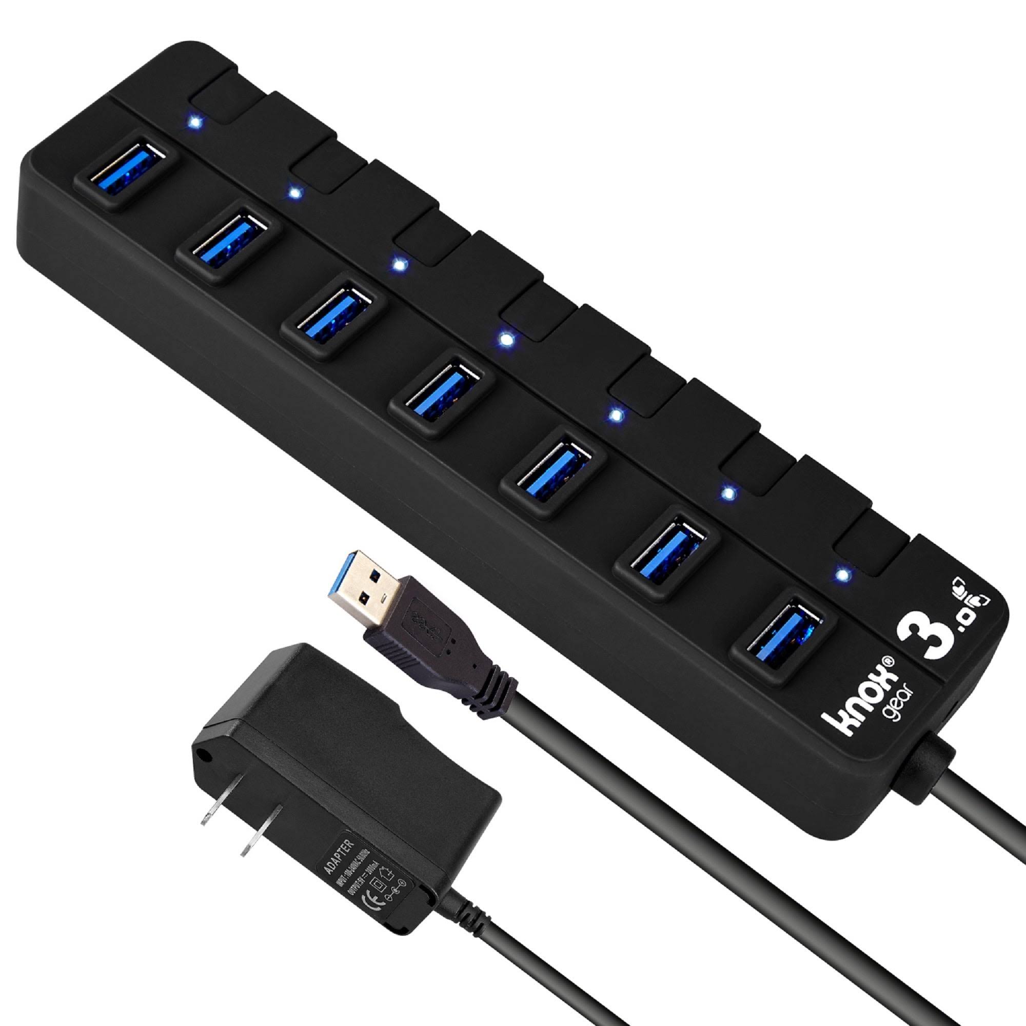 🔥Knox 7 Port USB Hub Universal High Speed USB 3.0 with Individual