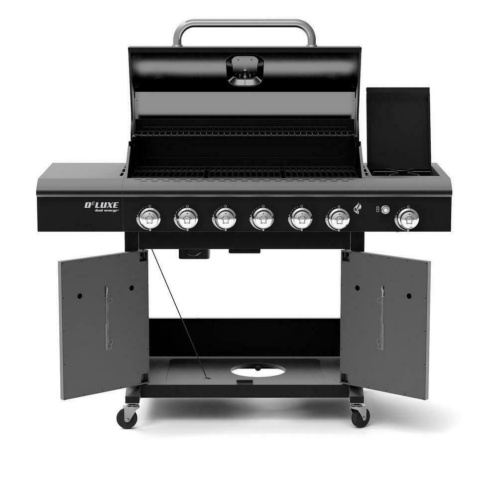 🔥Nexgrill Deluxe 6burner Propane GAS Grill in Black with Side Burner