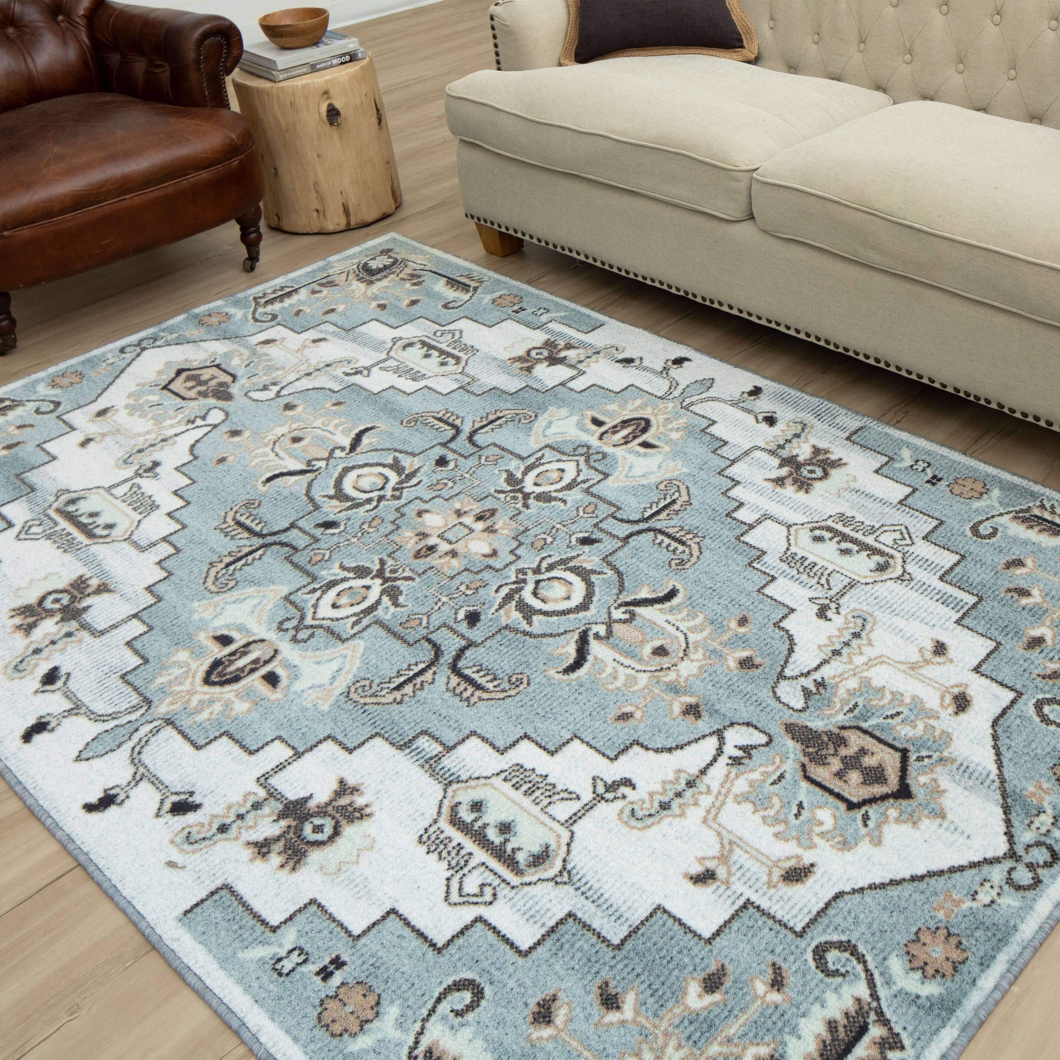 Mohawk Home Prismatic Bovard EverStrand Rug, Blue, 8x10 ft CT03s