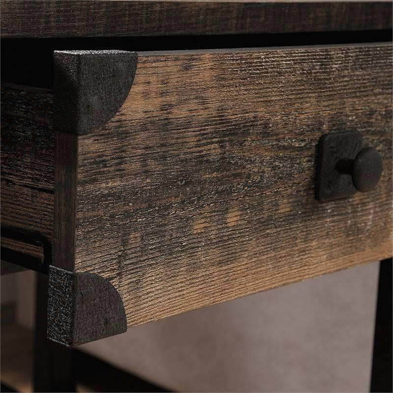 🔥Pemberly Row Engineered Wood and Metal End Table in Carbon Oak/Black