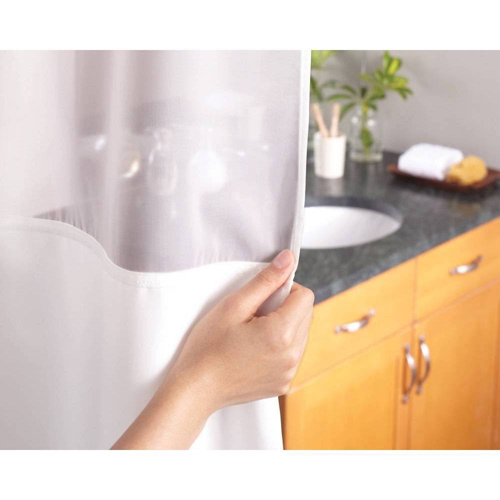 🔥Hookless Windstar Shower Curtain with Peva Liner Blue CT03s