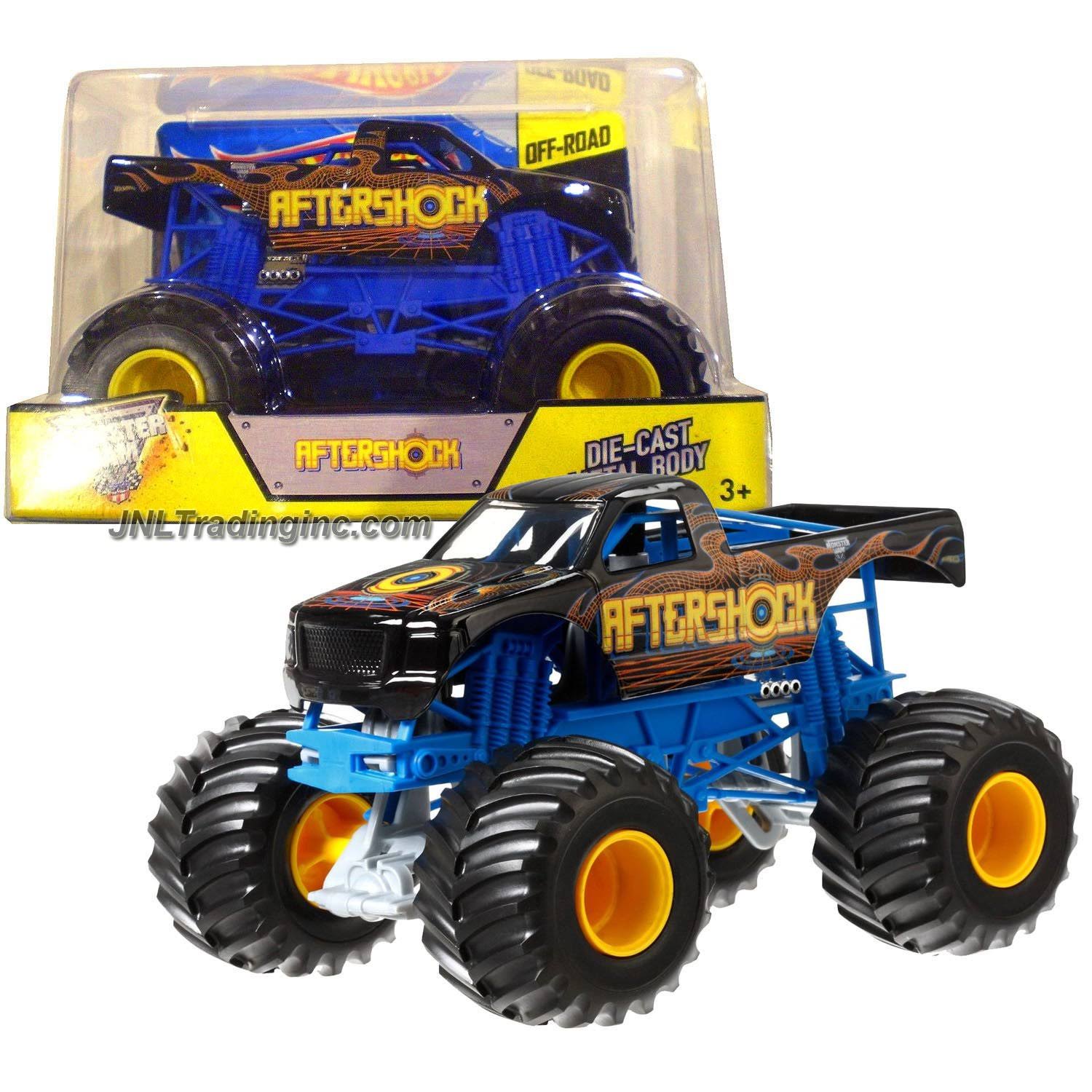 🔥Aftershock Die-Cast Monster Jam Truck 1 24 Scale Hot Wheels Off-Road ...