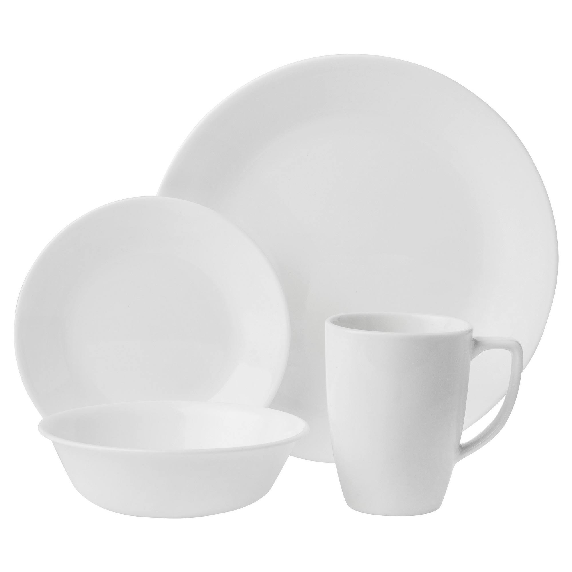 🔥Corelle Livingware 16Piece Dinnerware Set, White CT03s