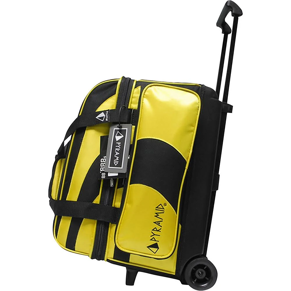 🔥Pyramid Path Deluxe Double Roller Bowling Bag, Gold CT03s