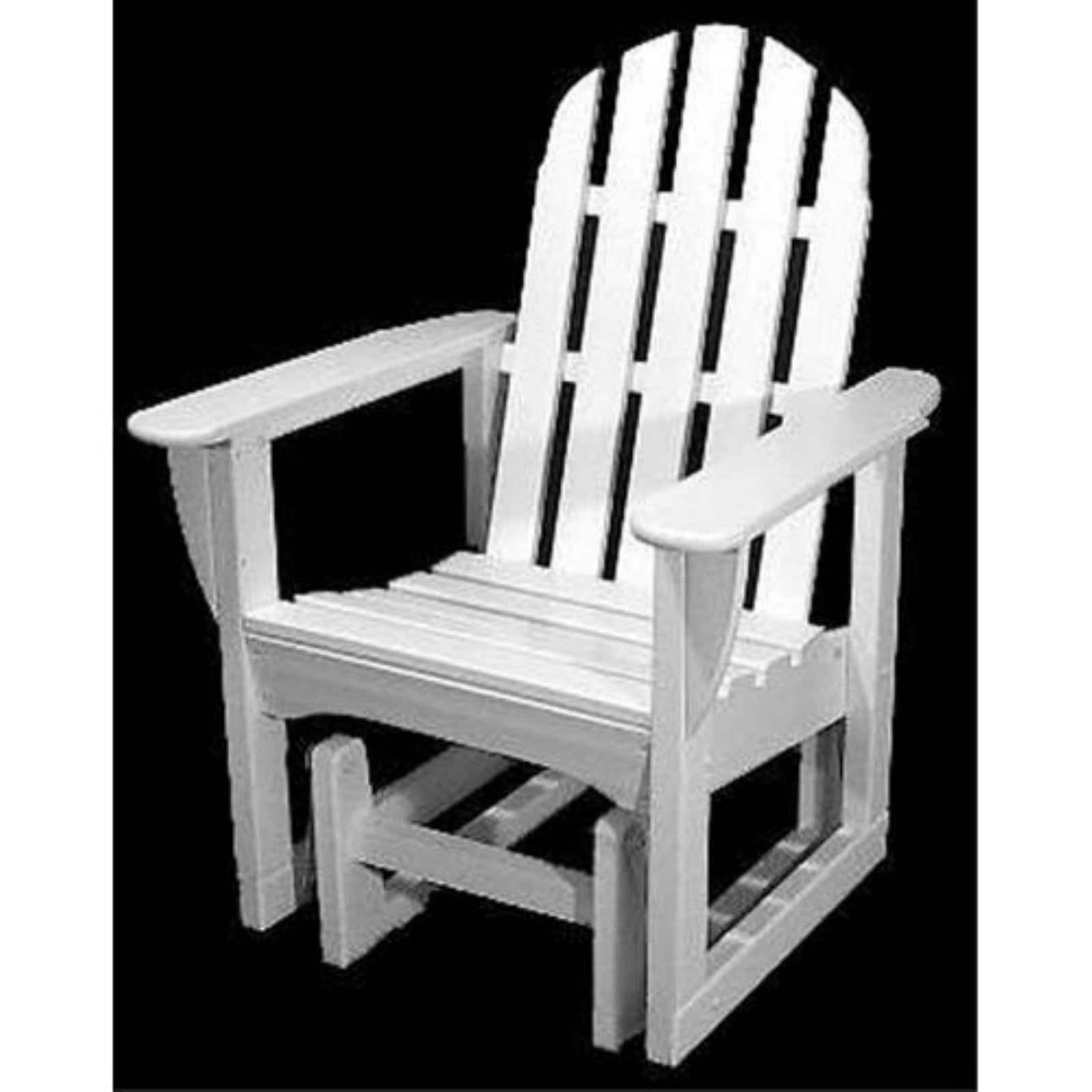 POLYWOOD Classic Adirondack Glider Chair White CT03s
