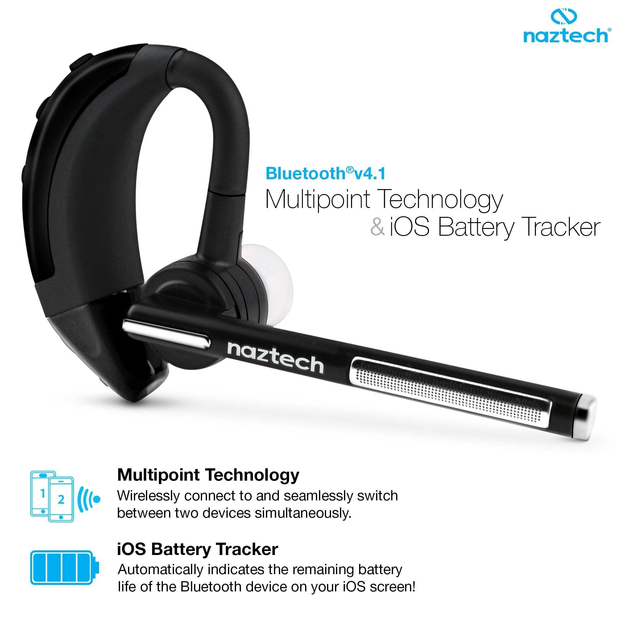 🔥Naztech N750 Emerge Bluetooth Wireless Headset, Black CT03s