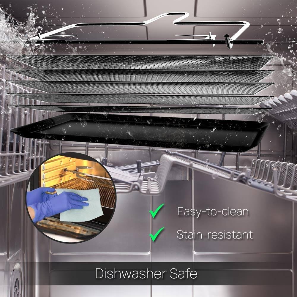 🔥NutriChef Air Fryer Plus Food Dehydrator Electric Air Fry Rotisserie Oven 1800W CT03s