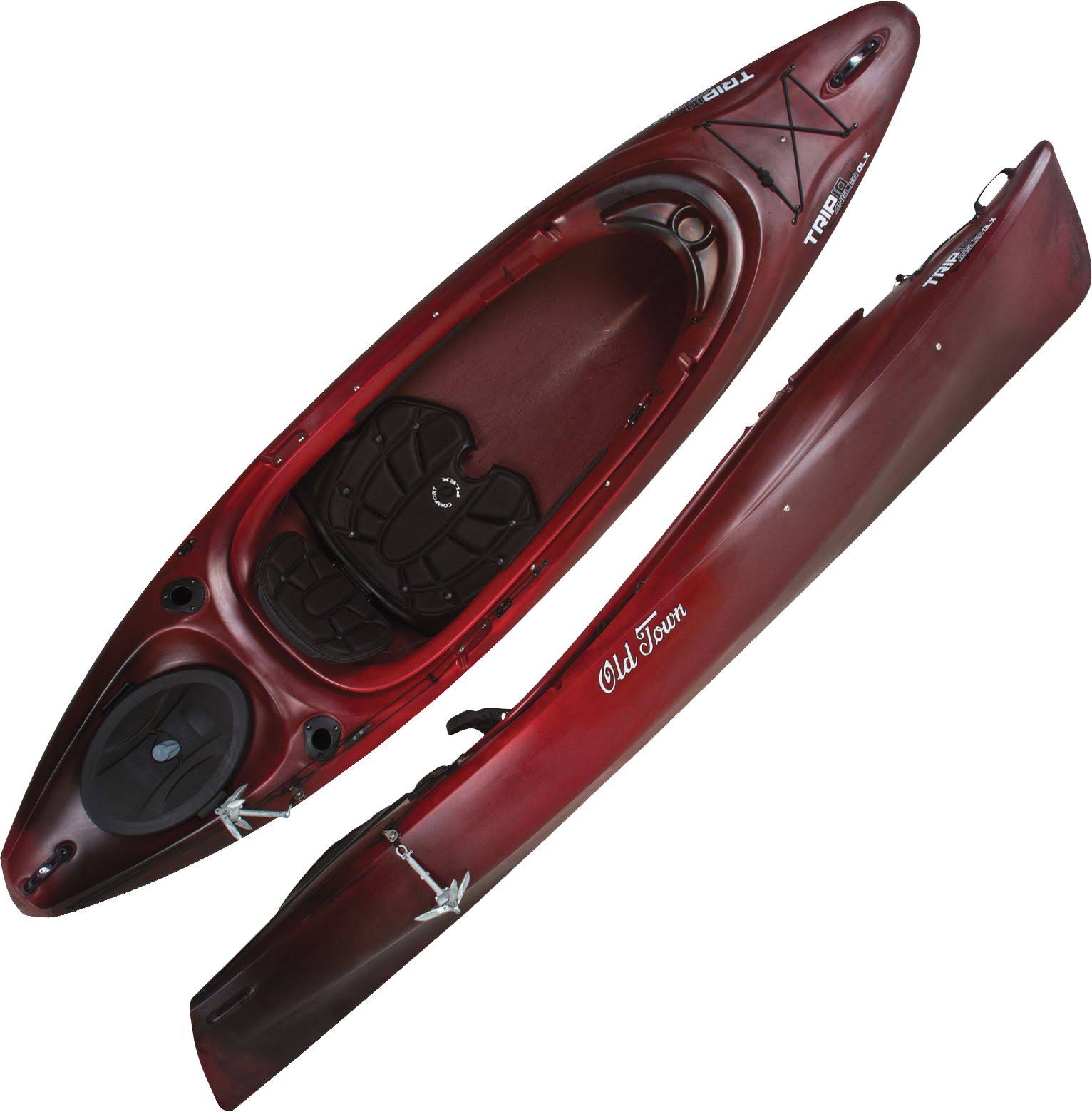 Old Town Canoe Trip 10 Deluxe Angler Kayak, Black Cherry CT03s