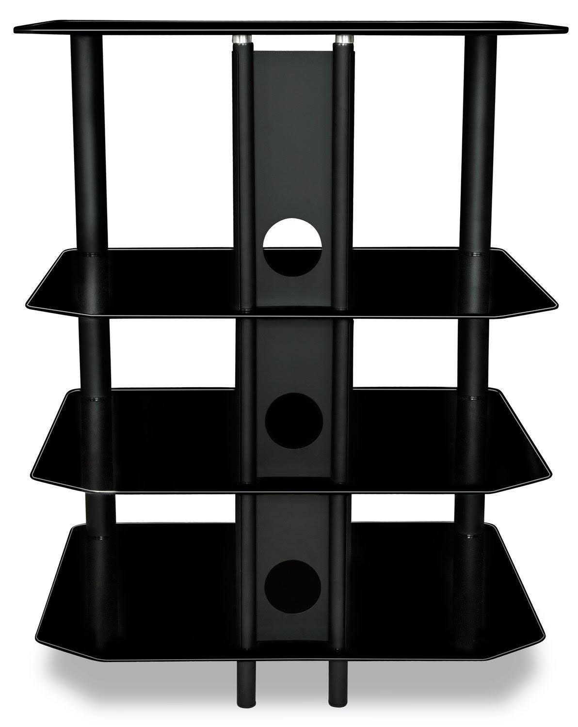 Mountit! AV Component Glass Media TV Stand, 88 lb Capacity (MI867