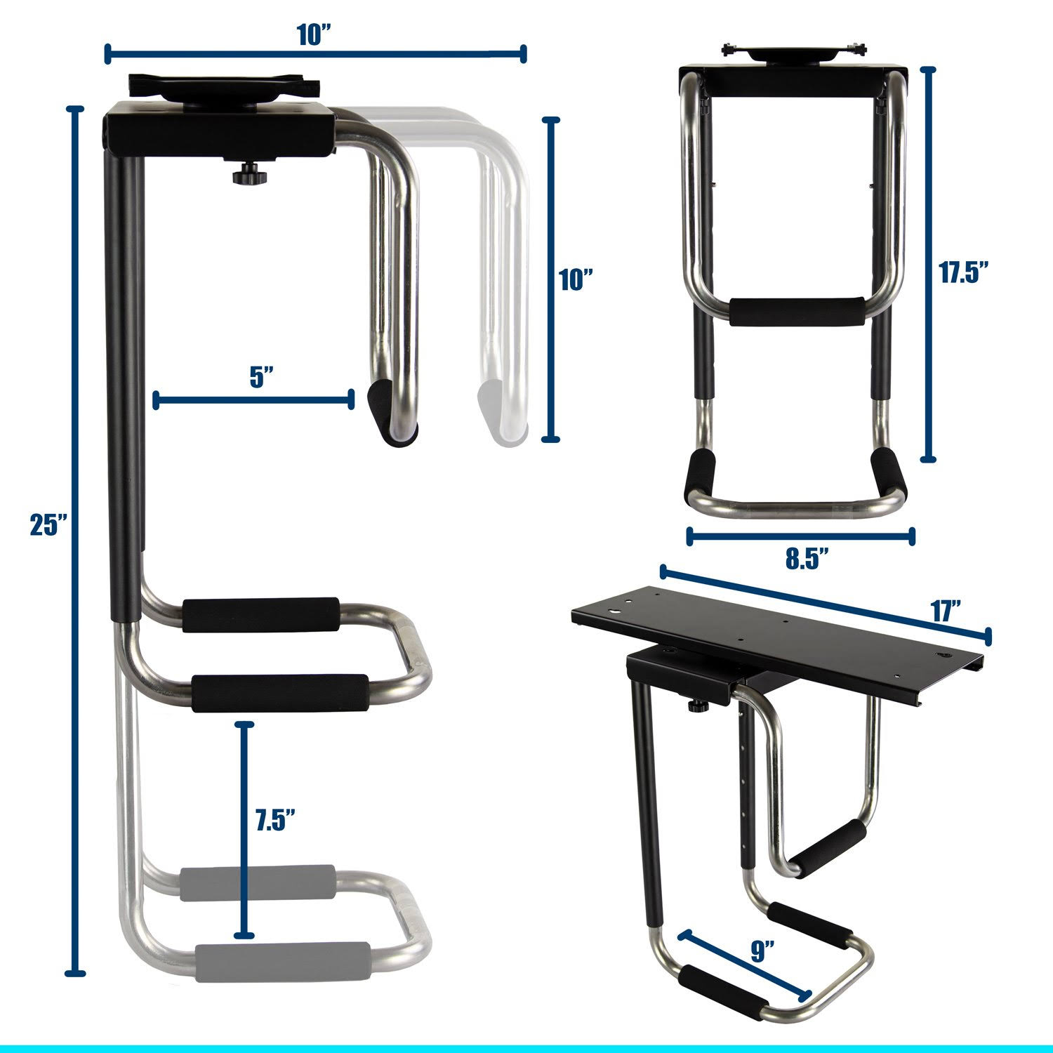 MountIt! Heavy Duty Under Desk Computer Mount CT03s
