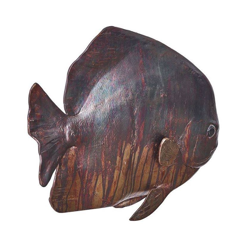 🔥Phillips Collection Australian Bat Fish Wall Sculpture Resin, Copper ...