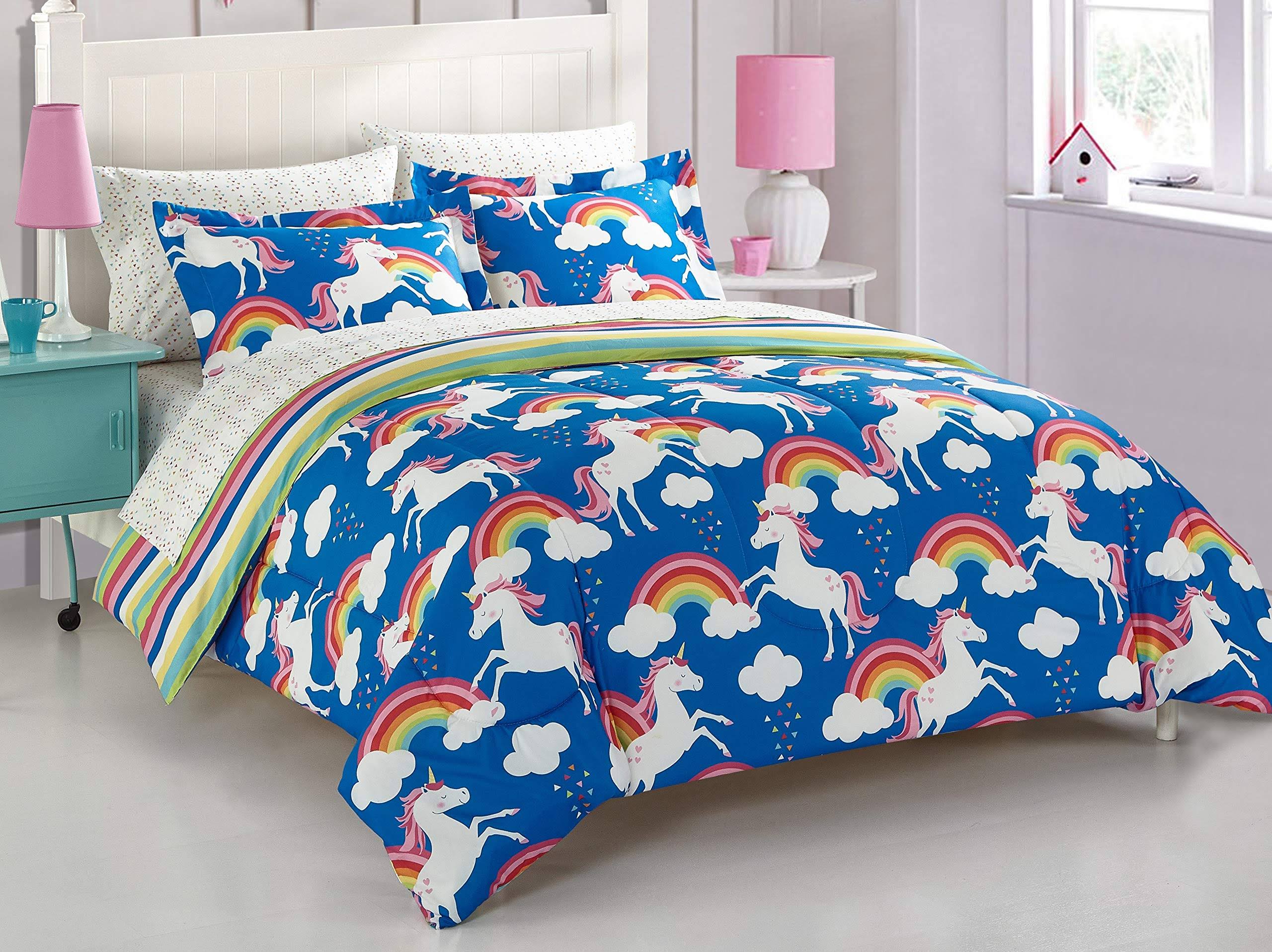 🔥Heritage Club Kids Rainbow Unicorn Bed in A Bag, Multiple Sizes CT03s