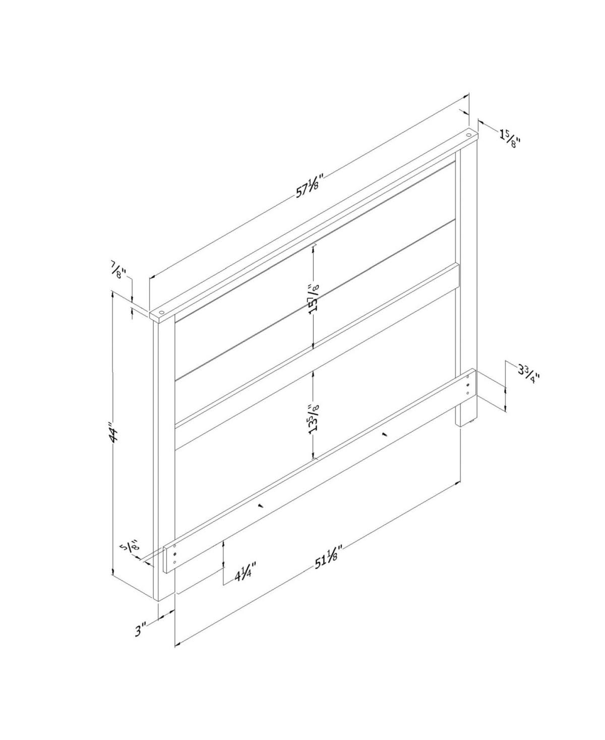 🔥South Shore Fynn Gray Oak Full Headboard CT03s