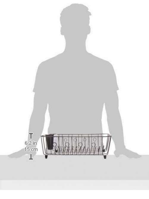 🔥Rubbermaid Antimicrobial Dish Drainer Large Black 1858913 CT03s