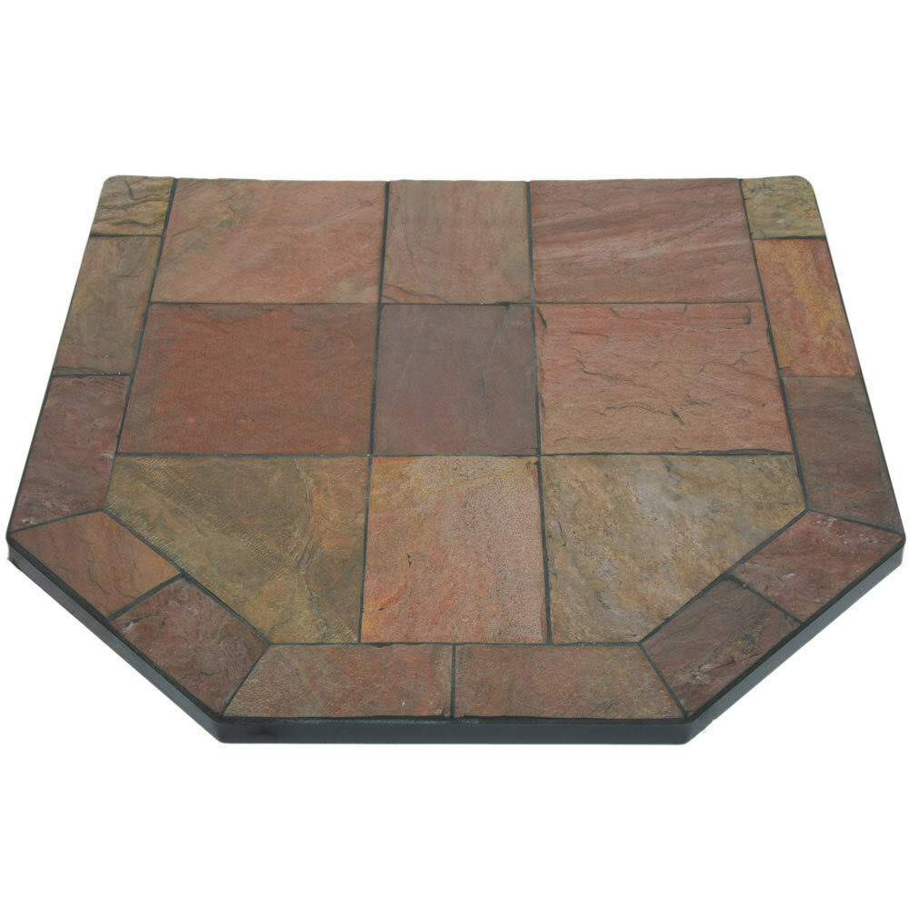 🔥Natural Bone Slate 40'' x 40'' Double Cut Hearth Pad CT03s