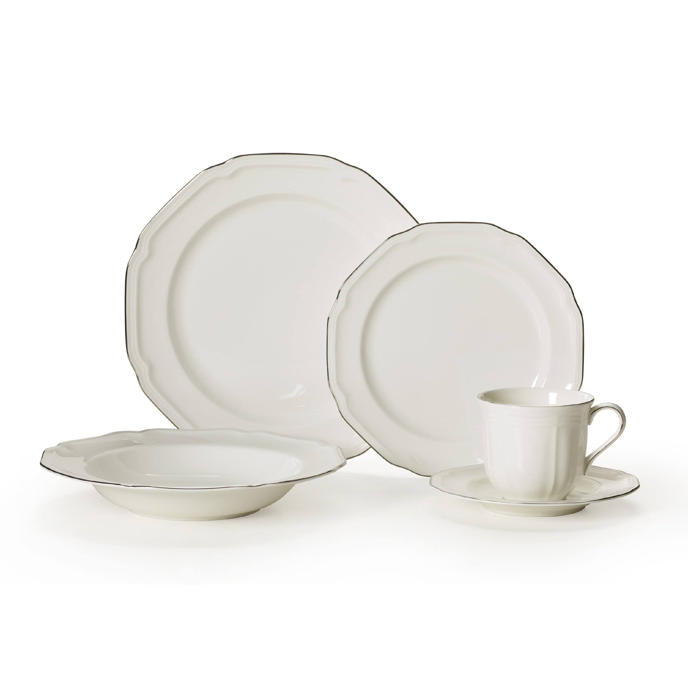 Mikasa Antique White Platinum 5Piece Place Setting CT03s