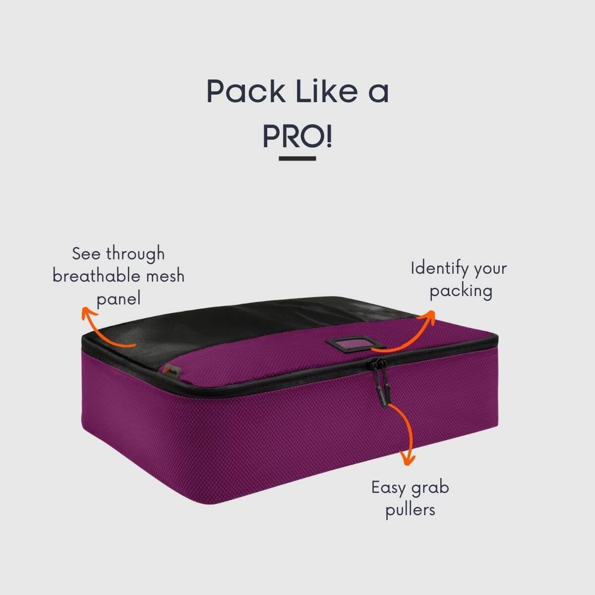 🔥Zoomlite Packing Cubes Set 10 PC Travel Organisers for All Luggage