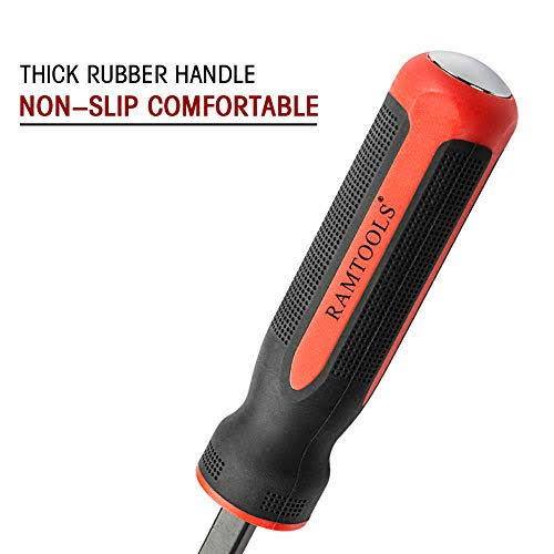 🔥RAMTOOLS Pry Bar Set.5Piece Heavy Duty Pry Bar with Thicker Strike