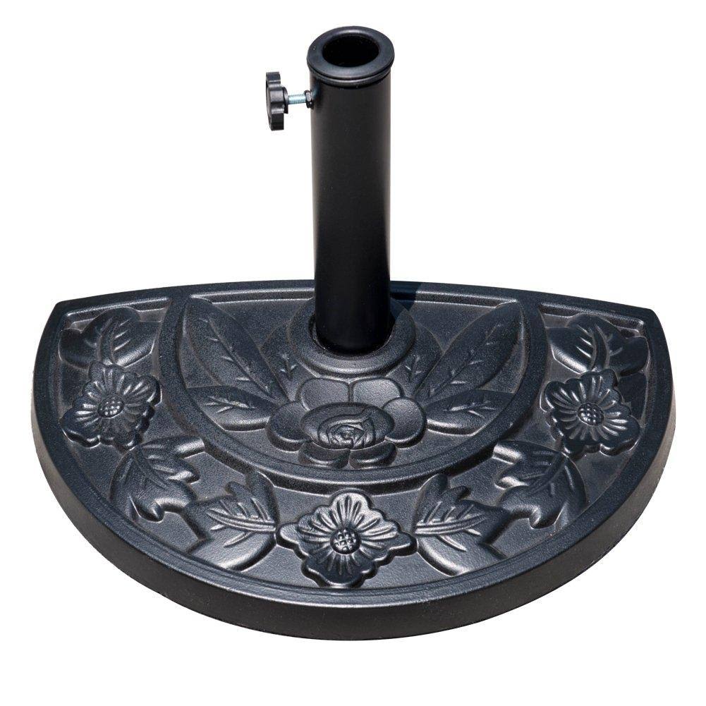 🔥Sundale Outdoor Half Round Resin Umbrella Base For Half Patio Umbrella ...