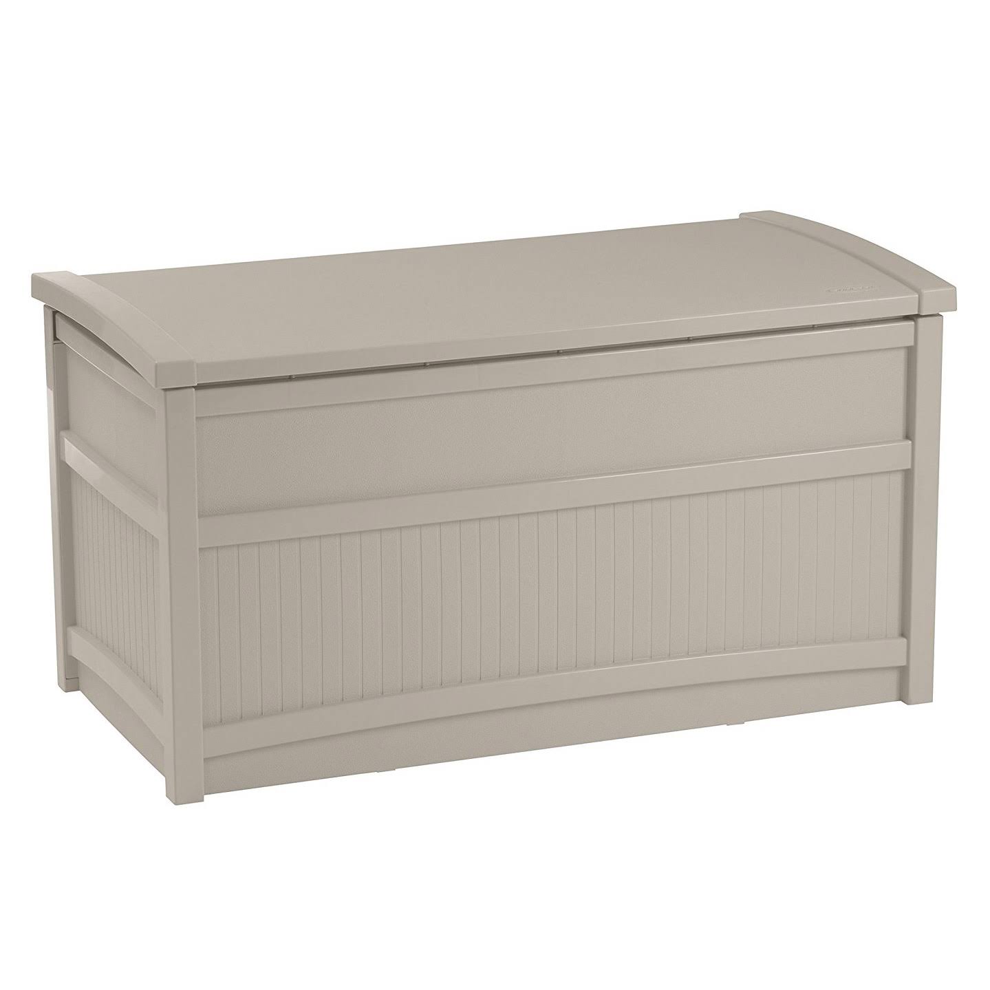 🔥Suncast Db5000 50 Gallon Deck Garden Garage Yard Storage Box Taupe 2