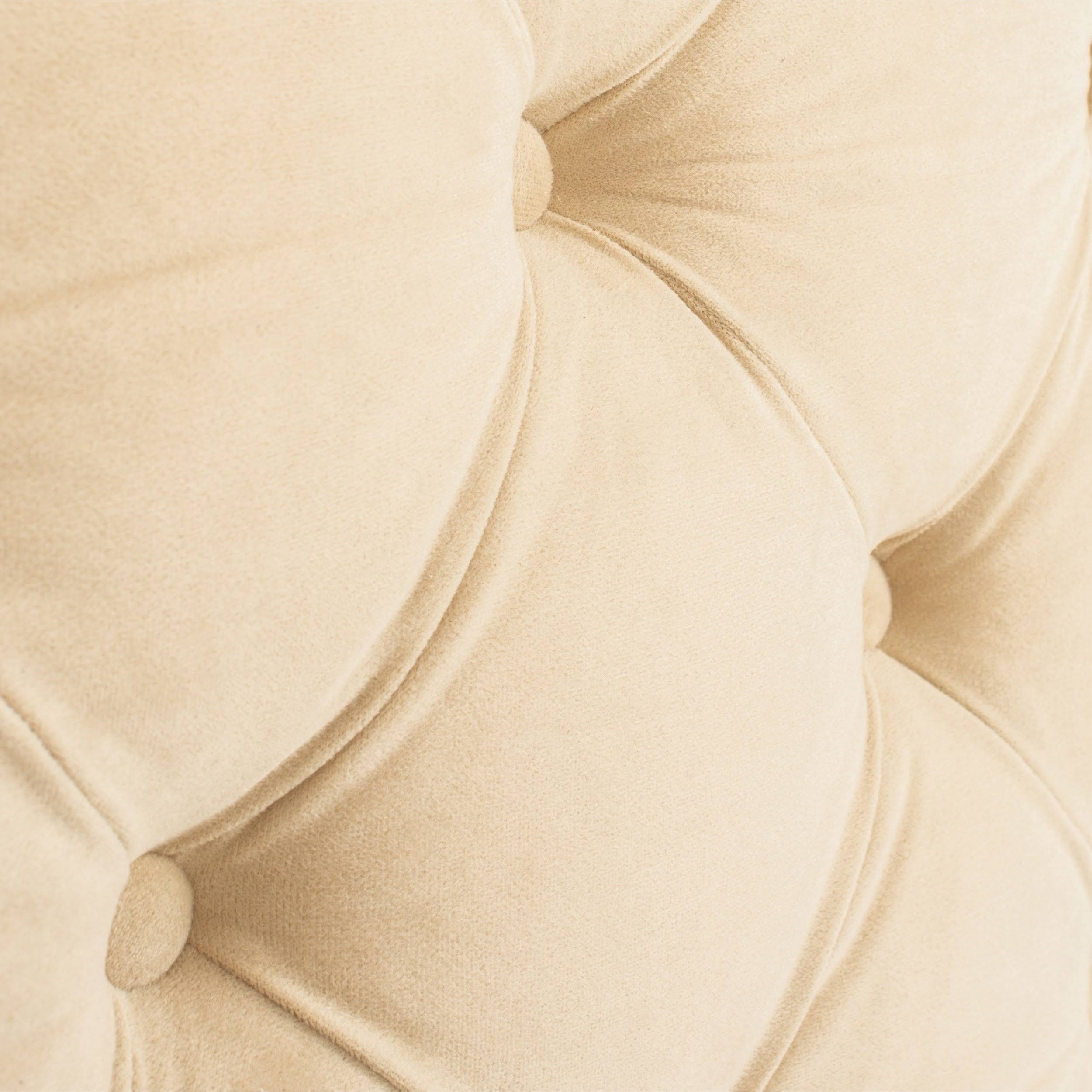 Safavieh Arebelle Tufted Velvet Headboard Buckwheat Queen CT03s