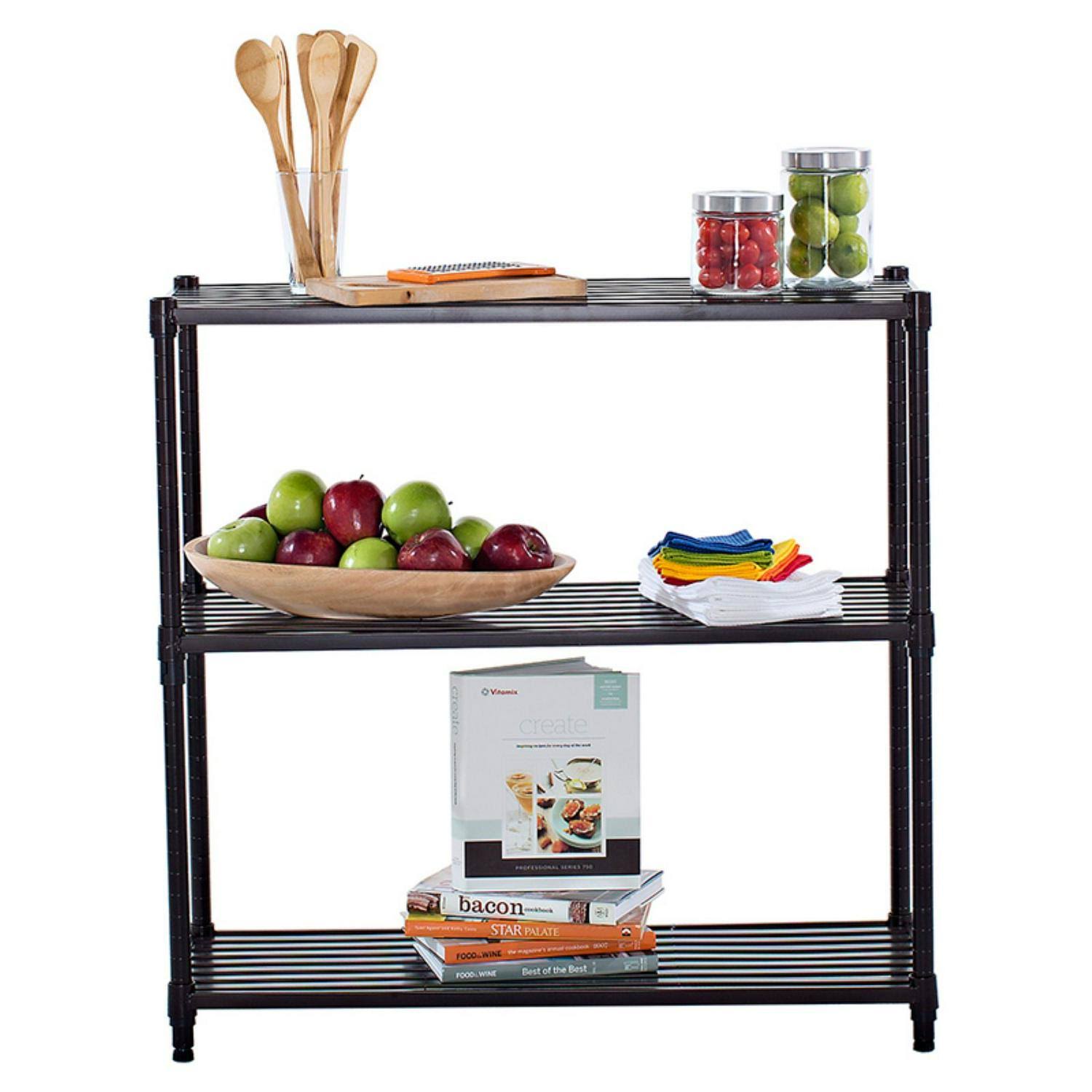 🔥Trinity 3 Tier Slat Shelving Rack Bronze CT03s