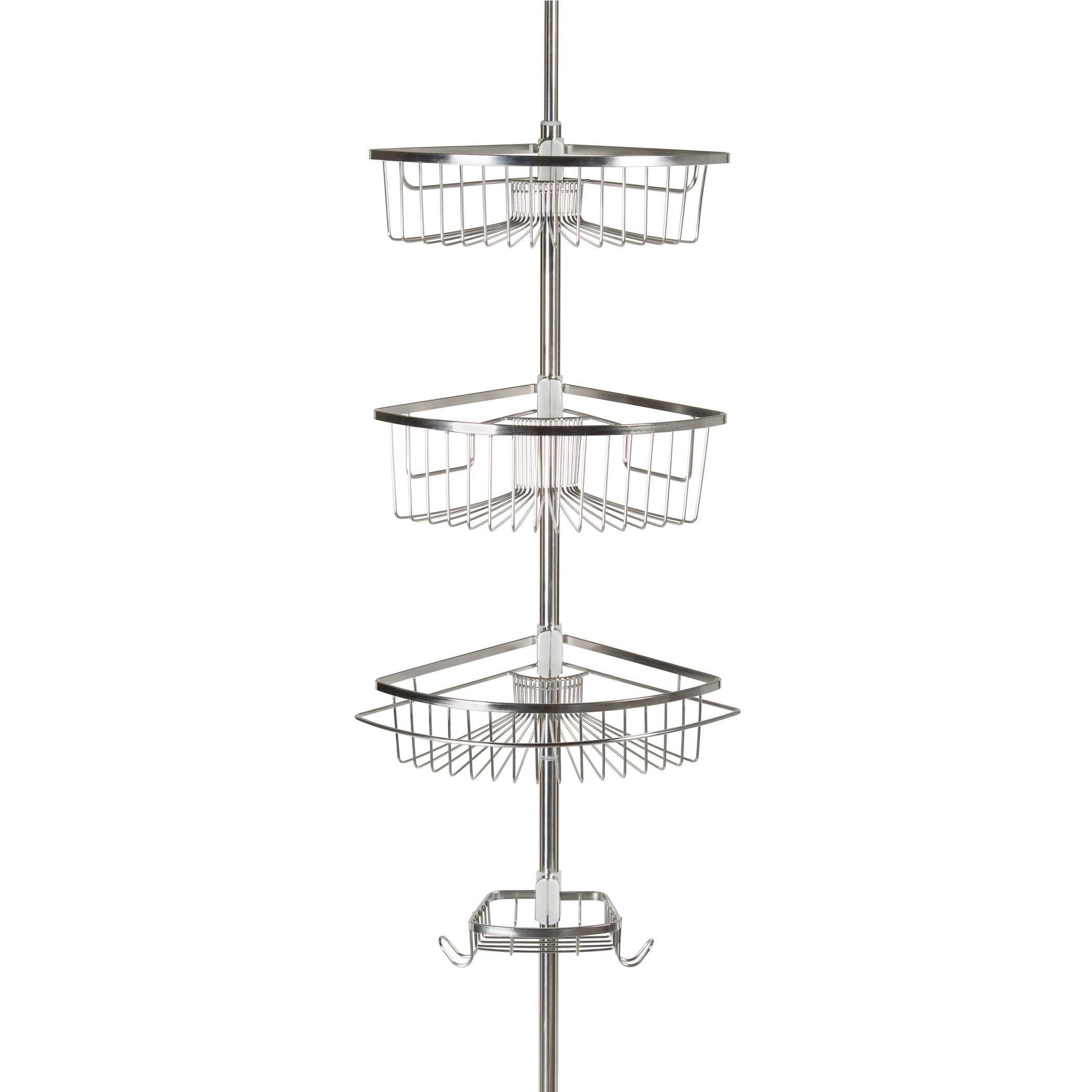 🔥Richards Homewares Stainless Steel RIVERCREST Tension Pole 3Shelf