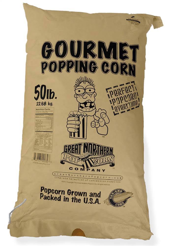 🔥Great Northern Popcorn Yellow Gourmet Popcorn 50 Pound Bulk Bag
