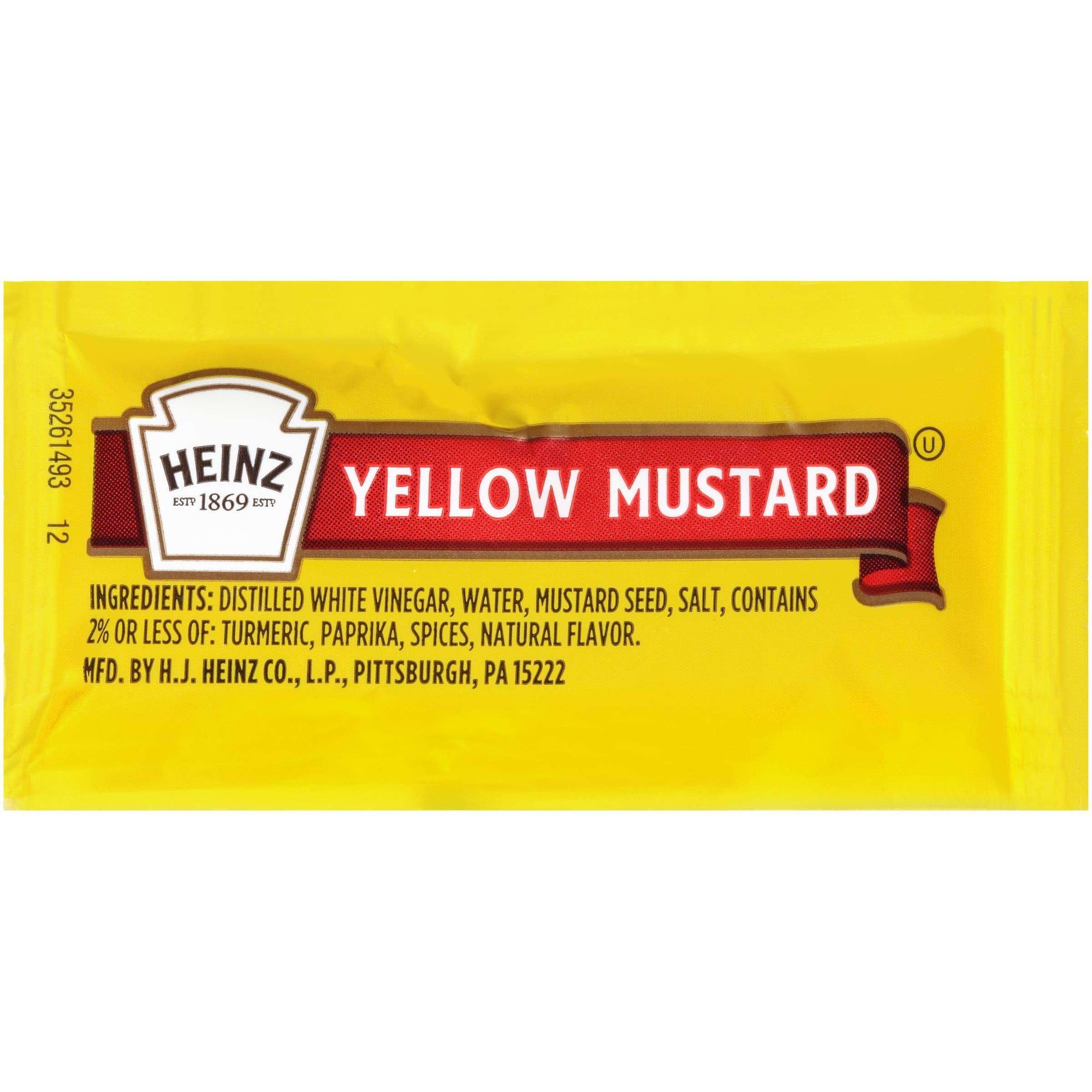 🔥Heinz Yellow Mustard (0.2oz Packets, Pack of 1000) CT03s