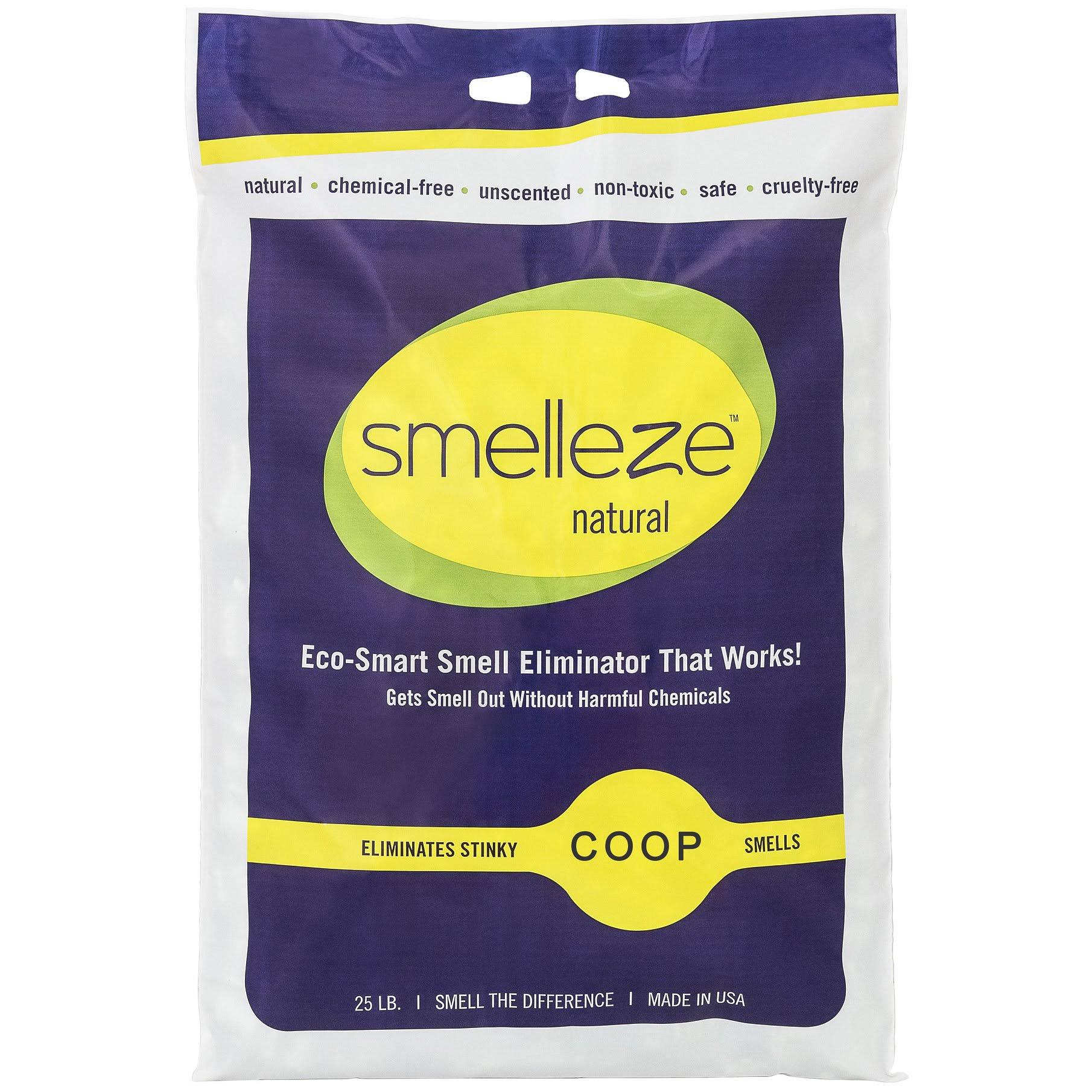 🔥SMELLEZE Natural Chicken Coop Smell Deodorizing Granules 25 lb. Bag Sprinkle in Chicken Coop