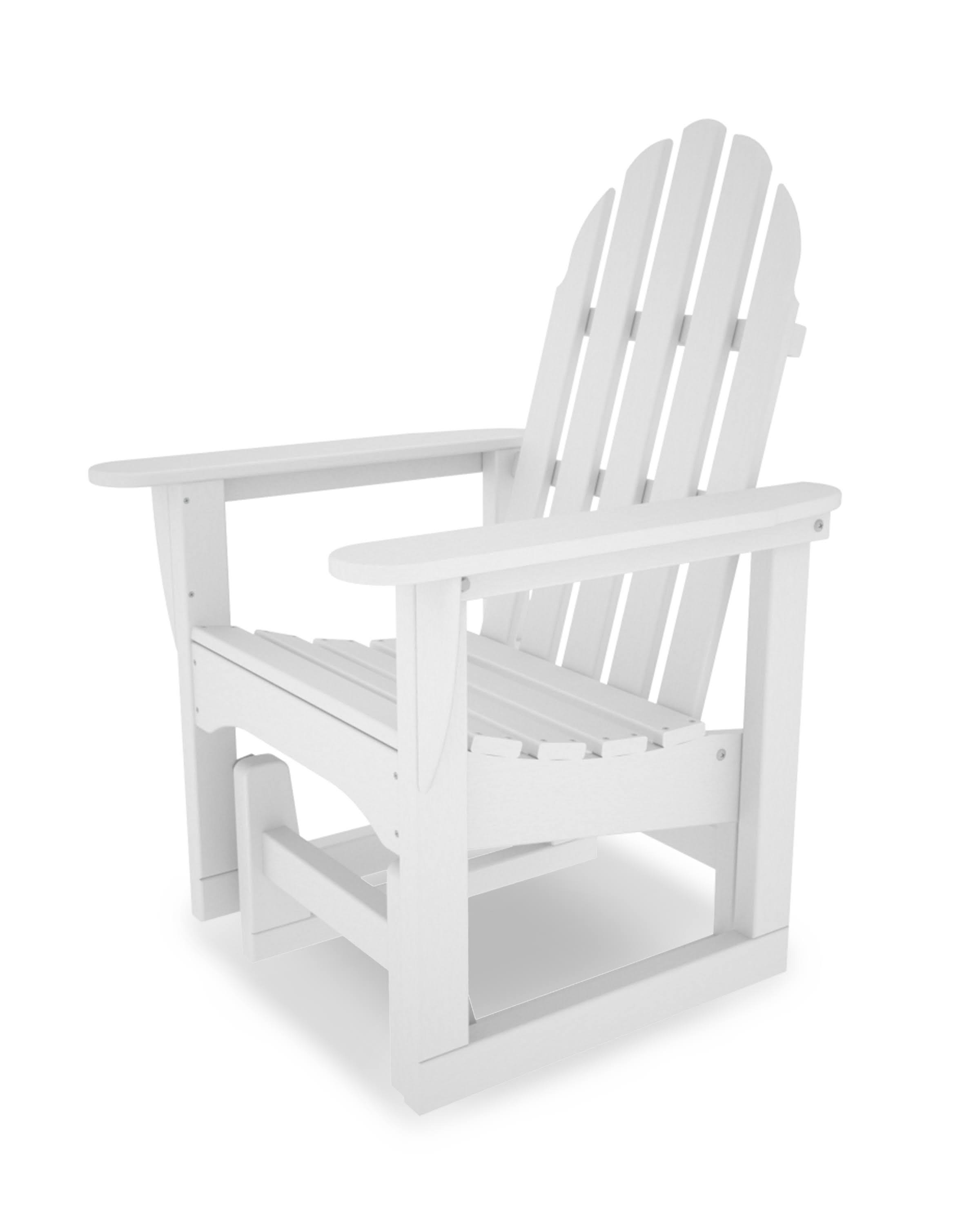 POLYWOOD Classic Adirondack Glider Chair White CT03s