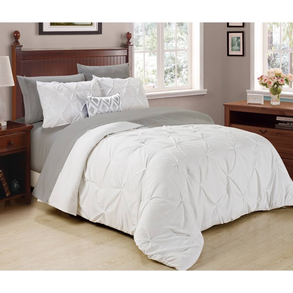 🔥Swift Home Pintuck Comforter Set Full/Queen, Blush CT03s
