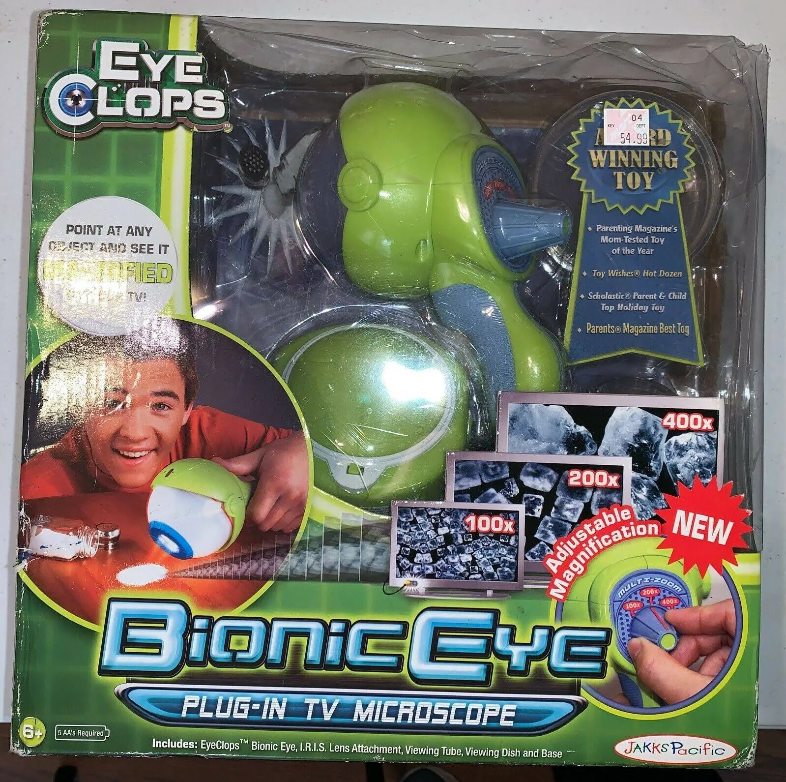 🔥jakks Pacific 2008 Eyeclops Series Plug-in Tv Microscope With Bionic 