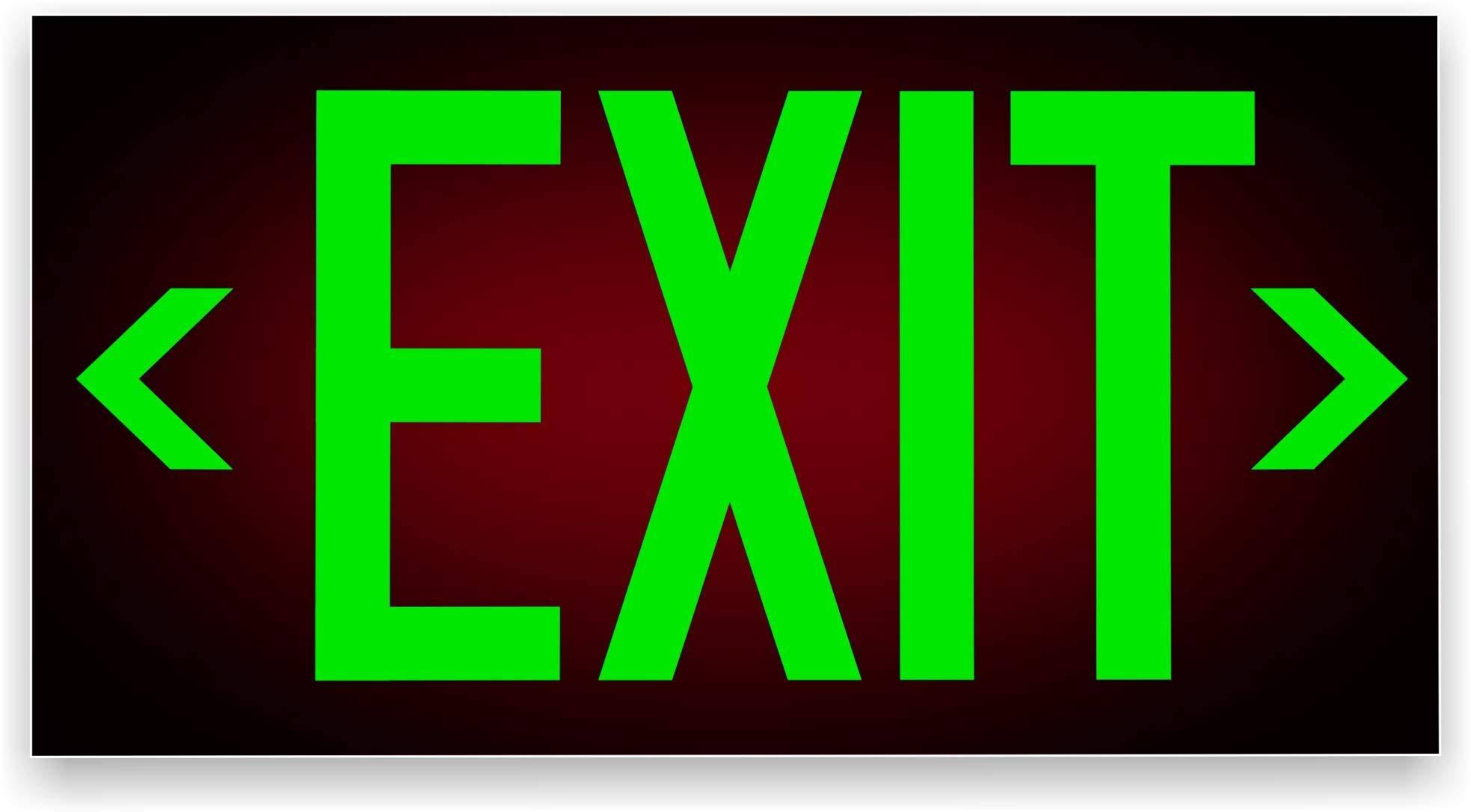 🔥Photoluminescent Exit Sign Red Aluminum Code Approved UL 924 IBC 2012