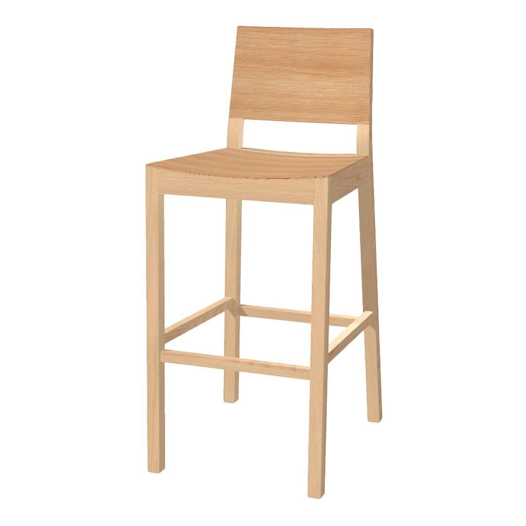 🔥Ton Lyon Barstool 515 Oak Frame, B48 Baby Blue / Bar Height 28.9x22 Sh B48 Baby Blue [Bar