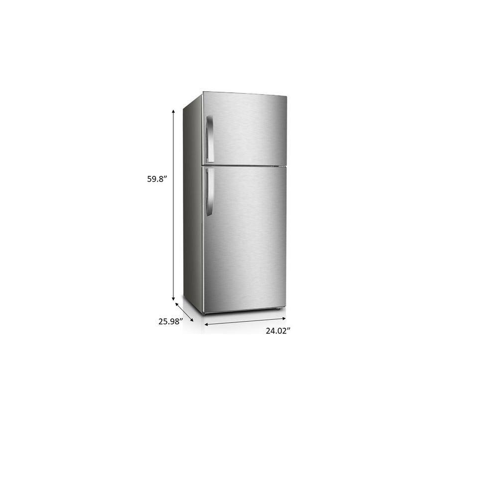 🔥Premium 10 Cu. ft. Frost Free Top Freezer Refrigerator in Stainless Steel CT03s