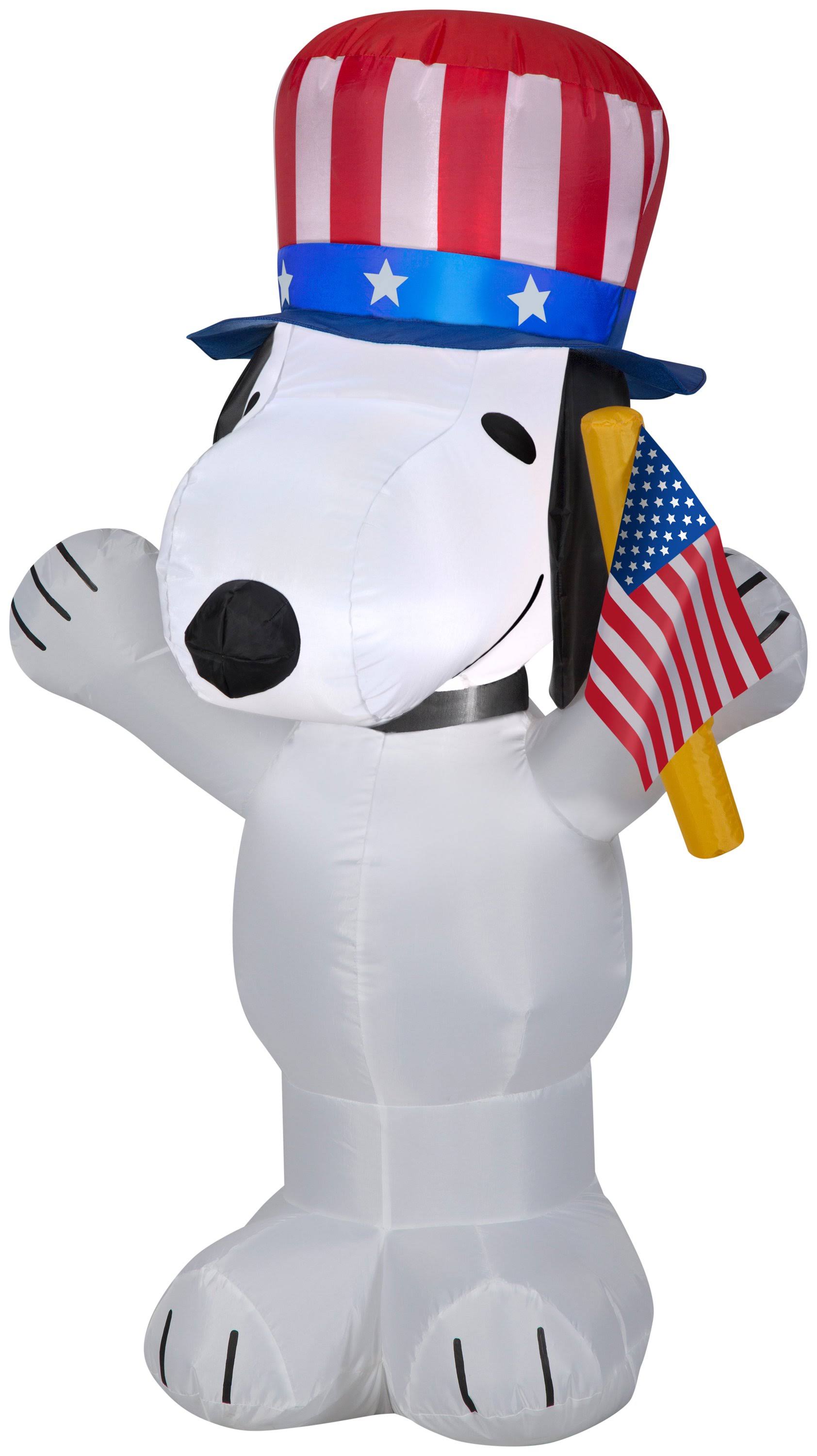 🔥Gemmy Airblown Inflatable Patriotic Snoopy, 3.5 ft Tall CT03s