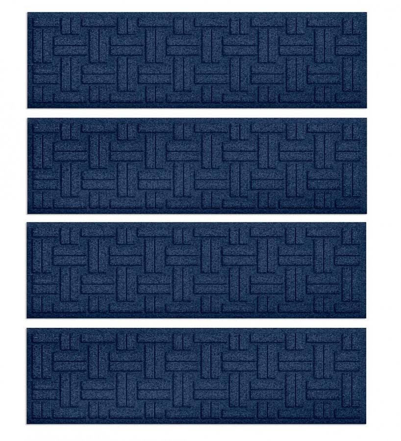 Plow Hearth Waterhog Basket Weave Stair Tread Mats, Set of 4 CT03s