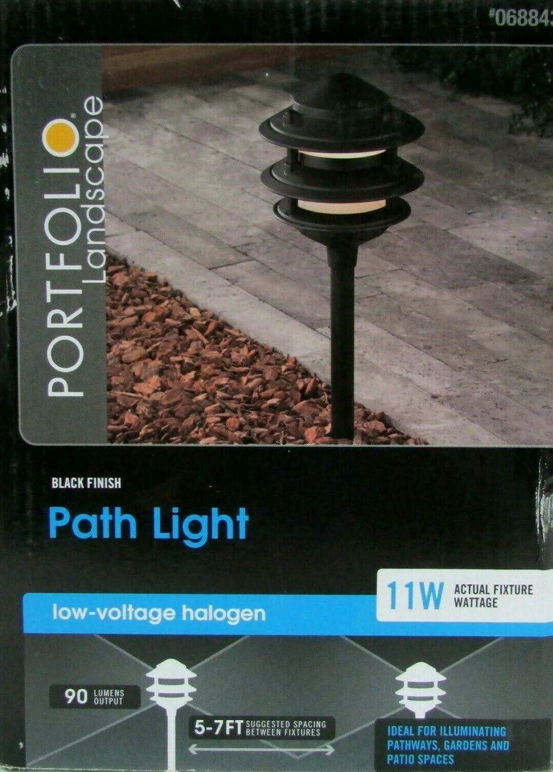 🔥Portfolio Black Finish Metal Low Voltage Halogen Path Light #0688432 ...