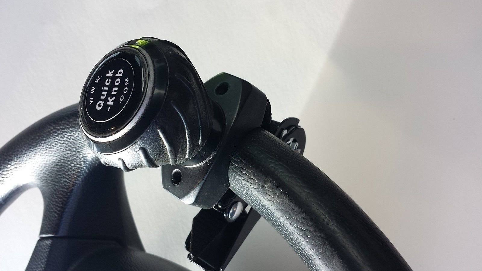 🔥Quick Release Steering Wheel Spinner Truckers Knob Sport Black Resin