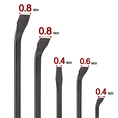 🔥RAMTOOLS Pry Bar Set.5Piece Heavy Duty Pry Bar with Thicker Strike