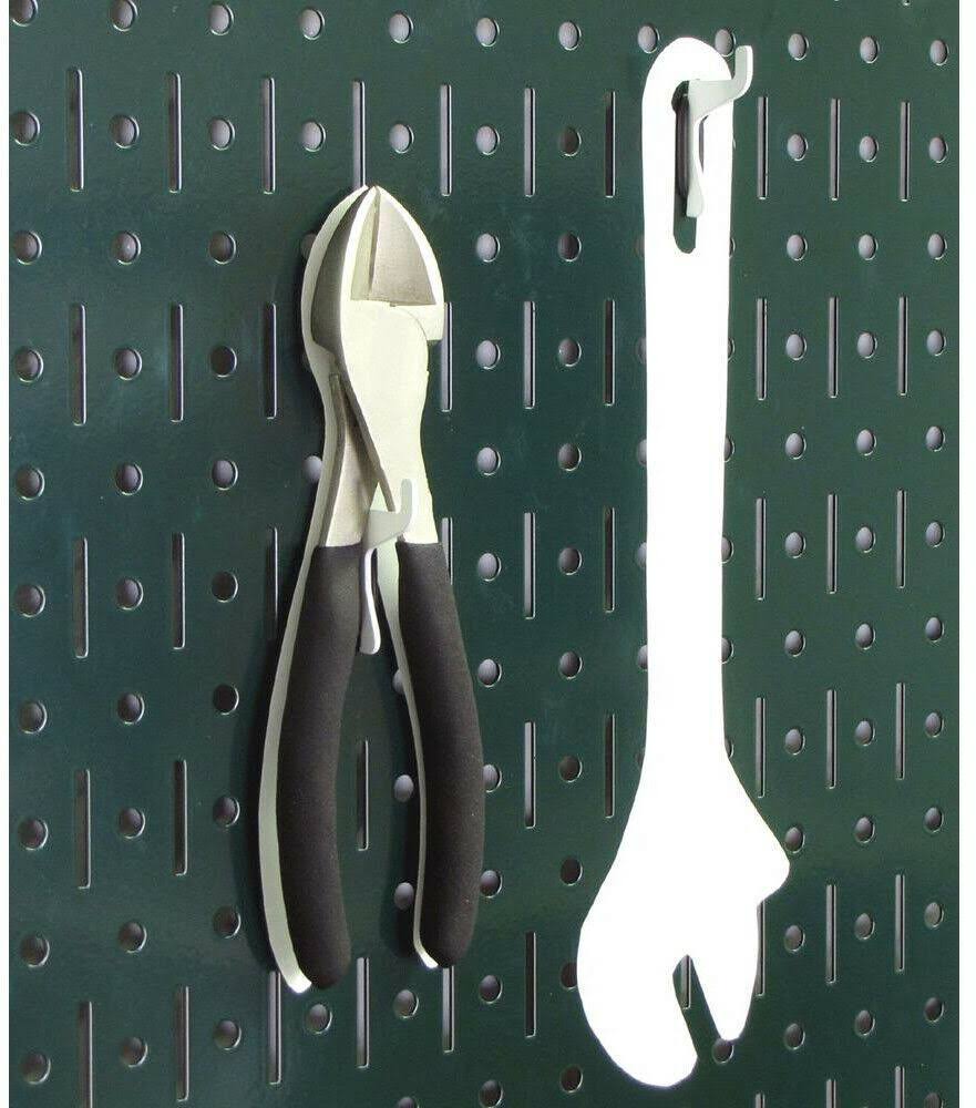 Wall Control 4 Feet Metal Pegboard Standard Tool Storage Kit Green