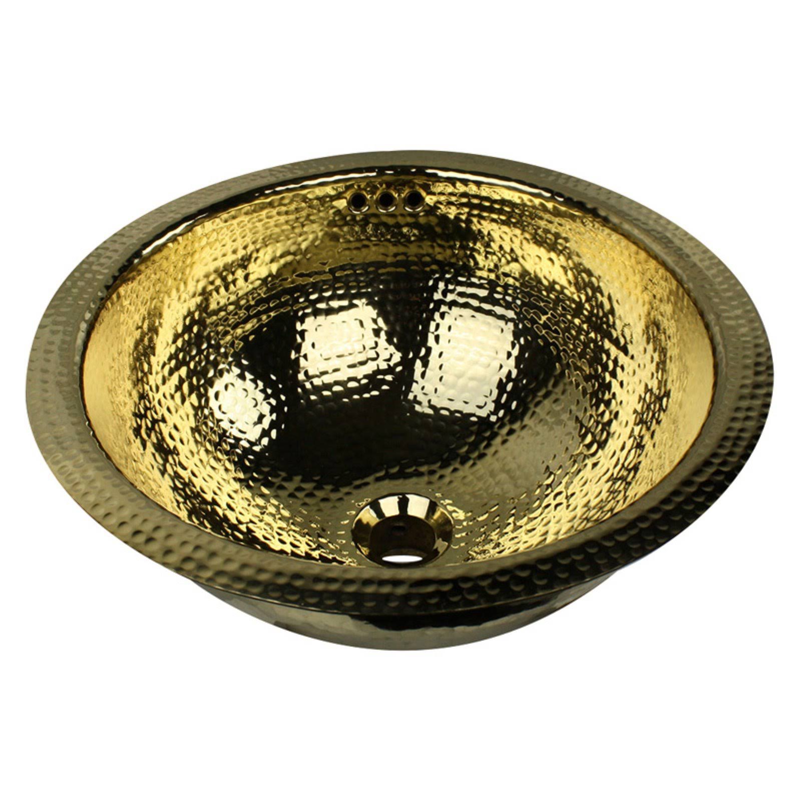 🔥Nantucket Sinks& 16.5x22 Hammered Brass Round Undermount Bathroom Sink