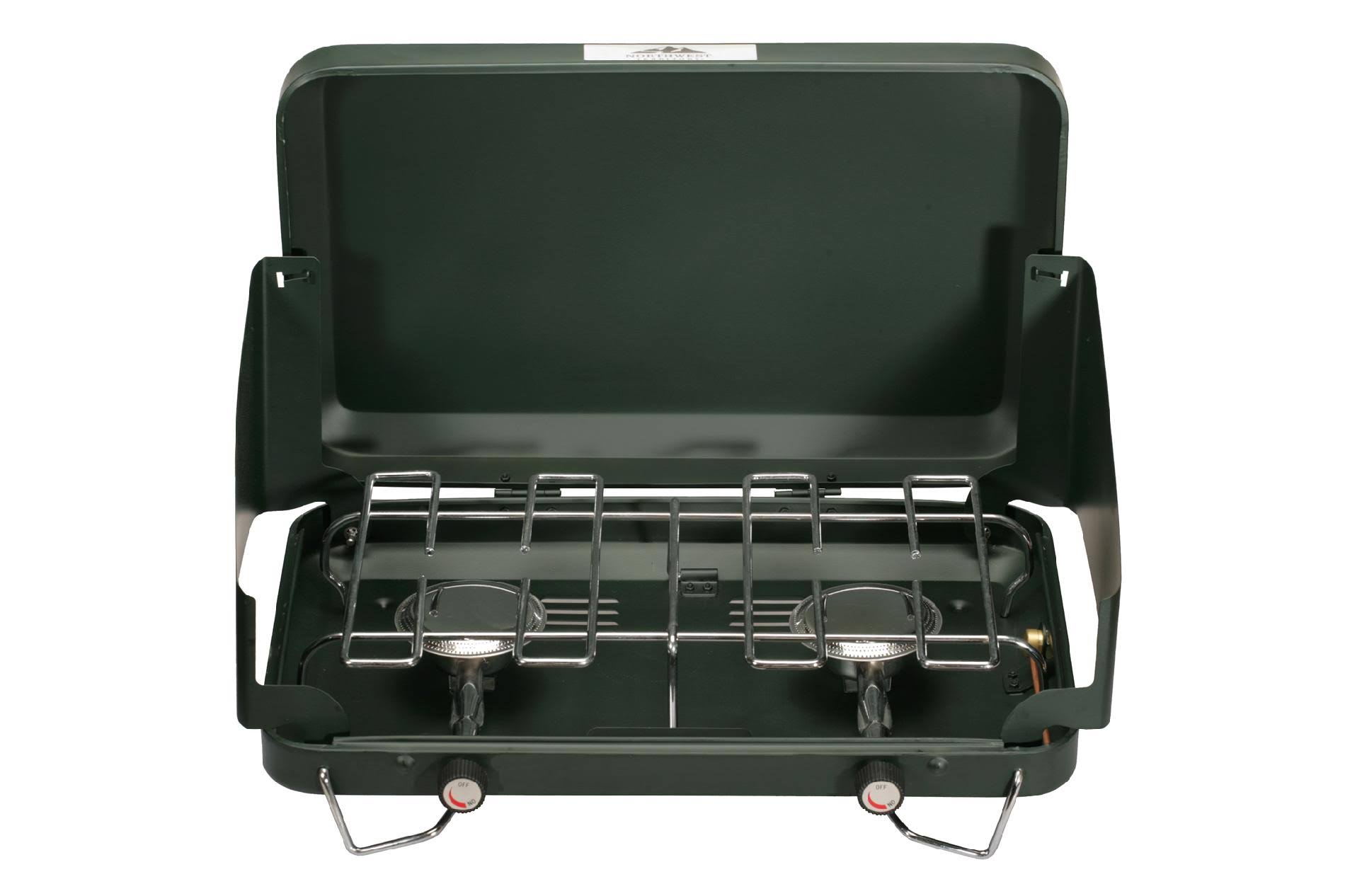 🔥Northwest Territory Double Burner Propane Stove, Dark Green CT03s