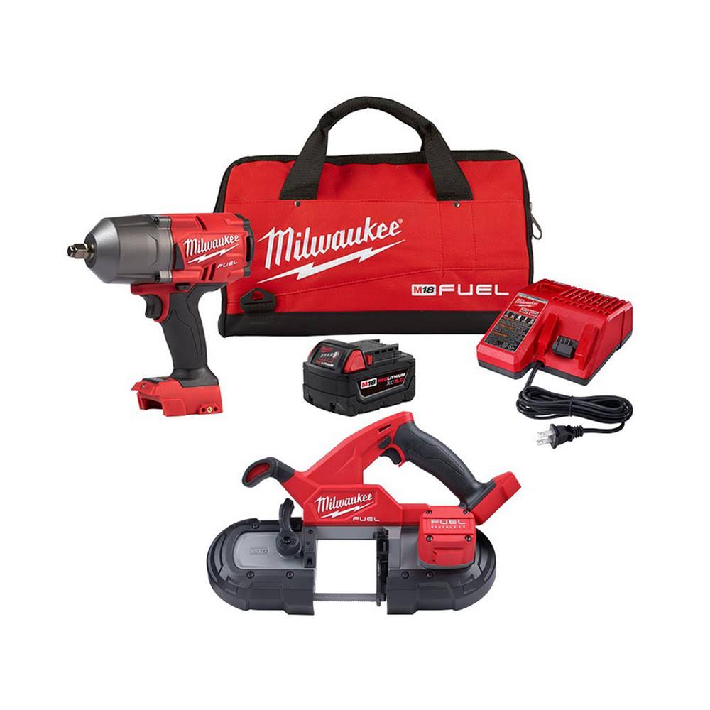 🔥Milwaukee M18 Fuel 18Volt LithiumIon Brushless Cordless Compact Bandsaw with 1/2 in. Impact