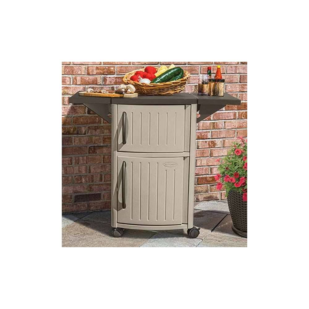 🔥Suncast DCP2000 Outdoor Prep Station Cart, Taupe CT03s