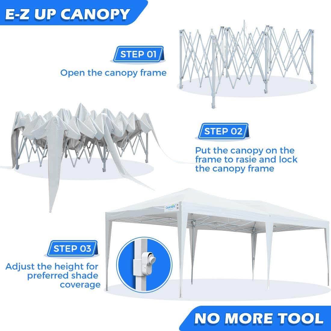 🔥Quictent 10& X 20& Pop Up Canopy With Sides (6 Colors) Green - CT-03-s