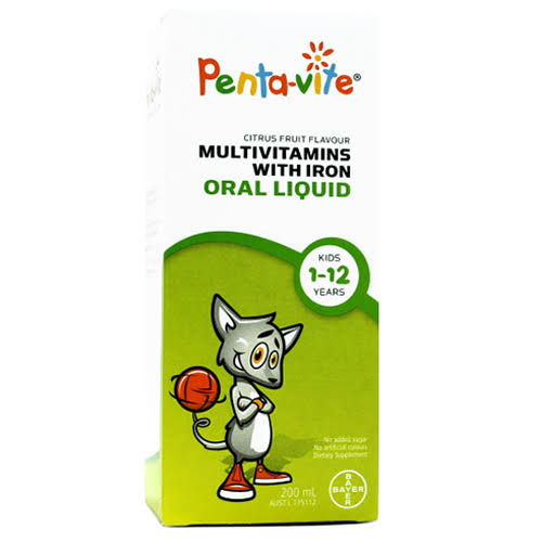PentaVite Oral Liquid Multivitamins with Iron 200ml CT03s